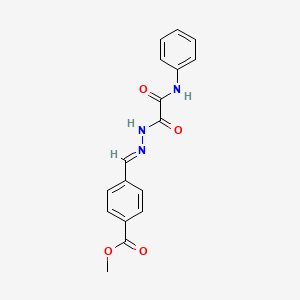 molecular formula C17H15N3O4 B11956622 Methyl 4-(2-(anilino(oxo)acetyl)carbohydrazonoyl)benzoate CAS No. 357207-67-1