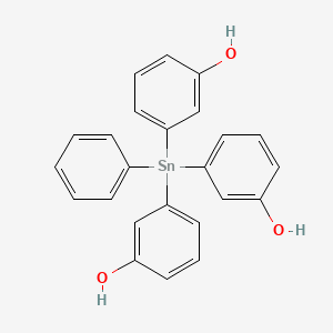 molecular formula C24H20O3Sn B11956628 3,3',3''-(Phenylstannylidyne)triphenol CAS No. 115188-82-4