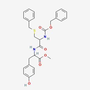 molecular formula C28H30N2O6S B11956688 Methyl S-benzyl-N-[(benzyloxy)carbonyl]cysteinyltyrosinate CAS No. 19519-00-7