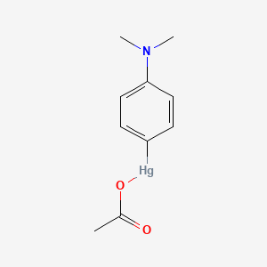 molecular formula C10H13HgNO2 B11956692 MERCURY, ACETATO(p-(DIMETHYLAMINO)PHENYL)- CAS No. 23332-31-2