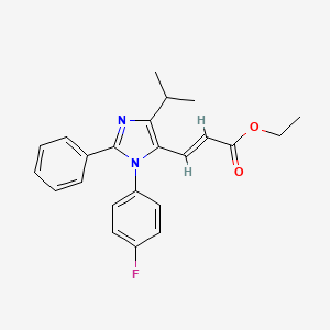 molecular formula C23H23FN2O2 B11956701 Ethyl 3-(1-(4-fluorophenyl)-4-isopropyl-2-phenylimidazol-5-YL)acrylate CAS No. 109083-76-3