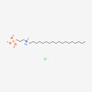 molecular formula C26H58ClNO3Si B1195673 二甲基十八烷基[3-(三甲氧基甲硅烷基)丙基]氯化铵 CAS No. 27668-52-6