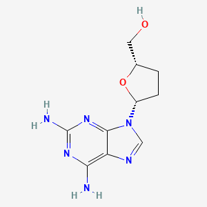 molecular formula C10H14N6O2 B1195674 2,6-Diaminopurine 2',3'-dideoxyriboside CAS No. 107550-73-2