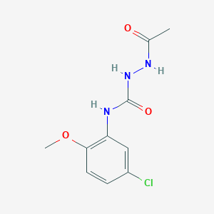 molecular formula C10H12ClN3O3 B11956795 1-Acetyl-4-(5-chloro-2-methoxyphenyl)semicarbazide CAS No. 196408-43-2