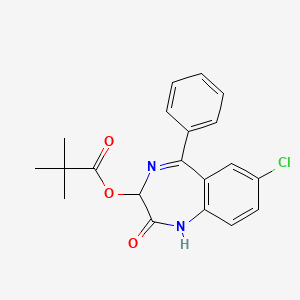 molecular formula C20H19ClN2O3 B1195682 Pivoxazepam CAS No. 55299-10-0
