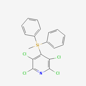 molecular formula C18H13Cl4NSi B11956820 4-((Diphenyl)methylsilyl)-2,3,5,6-tetrachloropyridine CAS No. 31397-65-6