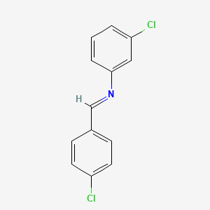 molecular formula C13H9Cl2N B11956842 p-Chlorobenzylidene-(3-chlorophenyl)-amine CAS No. 17064-65-2