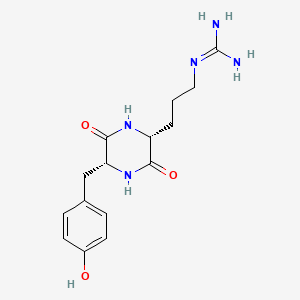molecular formula C15H21N5O3 B1195686 Cyclo(tyrosylarginyl) CAS No. 81205-31-4