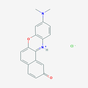 molecular formula C18H15ClN2O2 B1195689 9-(dimethylamino)benzo[a]phenoxazin-12-ium-2-one;chloride CAS No. 3324-99-0