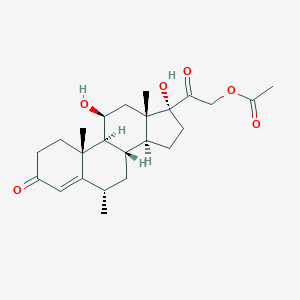 molecular formula C24H34O6 B119569 21-Acetoxy-11beta,17-dihydroxy-6alpha-methylpregn-4-ene-3,20-dione CAS No. 1625-11-2