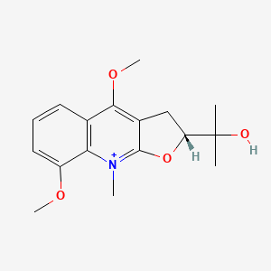 molecular formula C17H22NO4+ B1195695 Balfourodinium CAS No. 38487-24-0