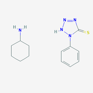 molecular formula C13H19N5S B011957 5H-Tetrazole-5-thione, 1,2-dihydro-1-phenyl-, compd. with cyclohexanamine (1:1) CAS No. 102853-44-1