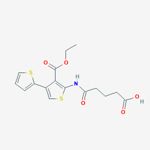 5-[(3-Ethoxycarbonyl-4-thiophen-2-yl-2-thiophenyl)amino]-5-oxopentanoic acid