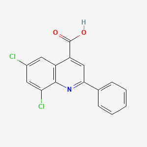 molecular formula C16H9Cl2NO2 B11957020 6,8-Dichloro-2-phenylquinoline-4-carboxylic acid 