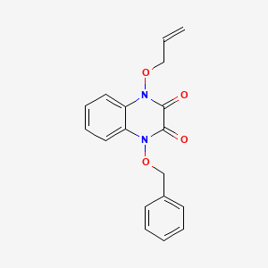 molecular formula C18H16N2O4 B1195704 1-Phenylmethoxy-4-prop-2-enoxyquinoxaline-2,3-dione 