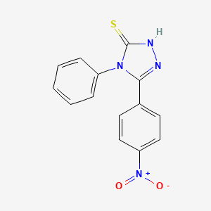 molecular formula C14H10N4O2S B1195708 5-(4-nitrophenyl)-4-phenyl-4H-1,2,4-triazole-3-thiol CAS No. 93378-57-5