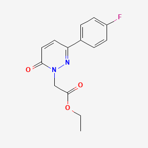 molecular formula C14H13FN2O3 B11957129 ethyl (3-(4-fluorophenyl)-6-oxo-1(6H)-pyridazinyl)acetate CAS No. 853318-07-7