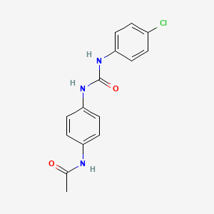 molecular formula C15H14ClN3O2 B11957132 N-(4-{[(4-chlorophenyl)carbamoyl]amino}phenyl)acetamide 
