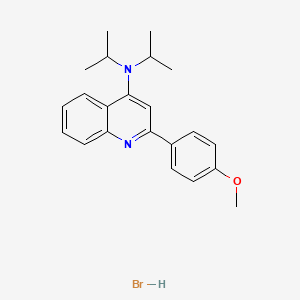 molecular formula C22H27BrN2O B11957154 N,N-Diisopropyl-2-(4-methoxyphenyl)quinolin-4-amine hydrobromide CAS No. 853333-44-5