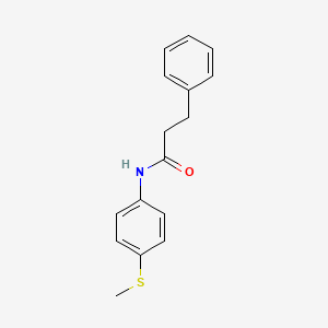 molecular formula C16H17NOS B11957159 N-(4-methylsulfanylphenyl)-3-phenylpropanamide CAS No. 27816-91-7