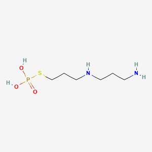 molecular formula C6H17N2O3PS B1195717 S-2-(3-Aminopropylamino)propyl phosphorothioic acid CAS No. 20709-39-1