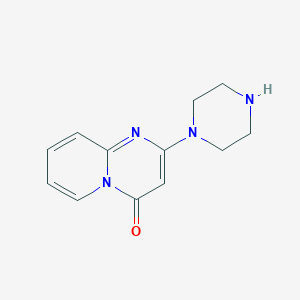 molecular formula C12H14N4O B1195718 2-Piperazin-1-ylpyrido[1,2-a]pyrimidin-4-one 