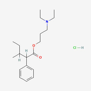 molecular formula C19H32ClNO2 B11957181 Diethylamino-3-propyl alpha-phenyl-beta-methylvalerate hydrochloride CAS No. 78372-13-1