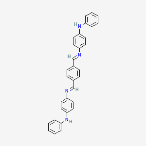 molecular formula C32H26N4 B11957183 N~1~-[(E)-(4-{(E)-[(4-anilinophenyl)imino]methyl}phenyl)methylidene]-N~4~-phenyl-1,4-benzenediamine CAS No. 57400-99-4