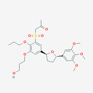 2-(3-((2-Oxopropyl)sulfonyl)-4-n-propoxy-5-(3-hydroxypropoxy)phenyl)-5-(3,4,5-trimethoxyphenyl)tetrahydrafuran
