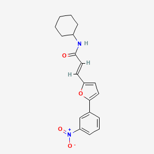 molecular formula C19H20N2O4 B11957215 N-Cyclohexyl-3-(5-(3-nitrophenyl)furan-2-yl)acrylamide CAS No. 853351-39-0