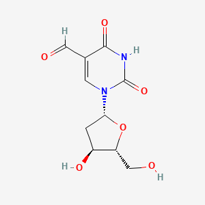 molecular formula C10H12N2O6 B1195723 1-(2-Deoxypentofuranosyl)-4-hydroxy-2-oxo-1,2-dihydropyrimidine-5-carbaldehyde CAS No. 4494-26-2