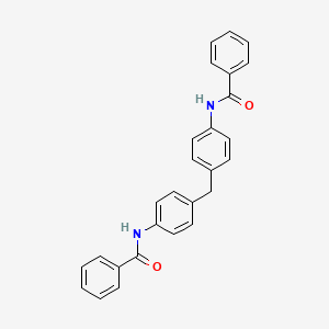 molecular formula C27H22N2O2 B11957237 N-{4-[4-(benzoylamino)benzyl]phenyl}benzamide 