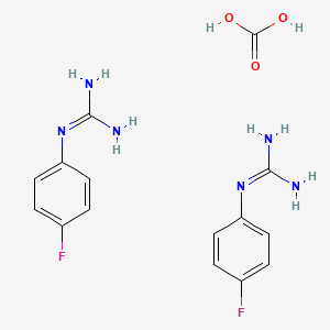 molecular formula C15H18F2N6O3 B11957243 Carbonic acid;2-(4-fluorophenyl)guanidine CAS No. 112677-19-7