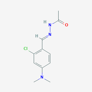 molecular formula C11H14ClN3O B11957248 Acetic (2-chloro-4-dimethylaminobenzylidene)hydrazide CAS No. 59670-83-6
