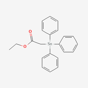 molecular formula C22H22O2Sn B11957288 Acetic acid, (triphenylstannyl)-, ethyl ester CAS No. 34982-24-6