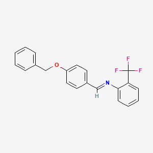molecular formula C21H16F3NO B11957326 N-(4-Benzyloxybenzylidene)-2-trifluoromethylaniline CAS No. 70627-56-4