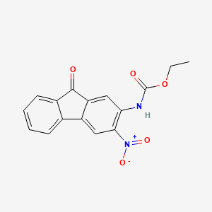 molecular formula C16H12N2O5 B11957351 ethyl 3-nitro-9-oxo-9H-fluoren-2-ylcarbamate CAS No. 42135-41-1