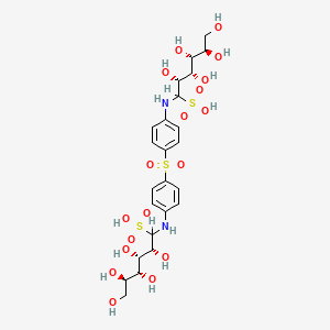 molecular formula C24H36N2O18S3 B1195741 Glucosulfone CAS No. 551-89-3