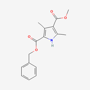 molecular formula C16H17NO4 B11957441 Benzyl 3,5-dimethyl-4-(methoxycarbonyl)-2-pyrrolecarboxylate CAS No. 52459-22-0