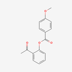 molecular formula C16H14O4 B11957468 Benzoic acid, 4-methoxy-, 2-acetylphenyl ester CAS No. 5445-86-3