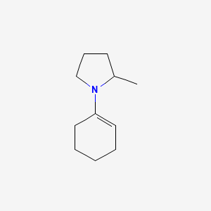 molecular formula C11H19N B11957510 1-(2-Methyl-1-pyrrolidinyl)cyclohexene CAS No. 53516-51-1