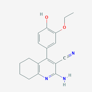 2-Amino-4-(3-ethoxy-4-hydroxy-phenyl)-5,6,7,8-tetrahydro-quinoline-3-carbonitrile