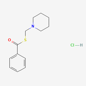 molecular formula C13H18ClNOS B11957568 S-(1-piperidinylmethyl) benzenecarbothioate hydrochloride CAS No. 886-07-7