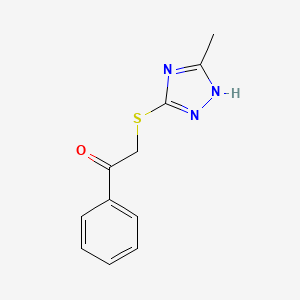 B1195762 2-(5-Methyl-4H-[1,2,4]triazol-3-ylsulfanyl)-1-phenyl-ethanone CAS No. 5906-74-1