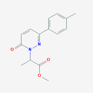 molecular formula C15H16N2O3 B11957649 methyl 2-(3-(4-methylphenyl)-6-oxo-1(6H)-pyridazinyl)propanoate CAS No. 853330-78-6