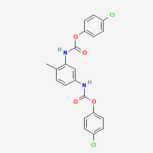 molecular formula C21H16Cl2N2O4 B11957656 N,N'-Bis(4-chlorophenoxycarbonyl)-4-methyl-1,3-phenylenediamine CAS No. 33275-07-9