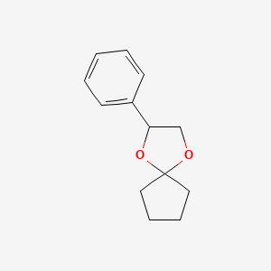 molecular formula C13H16O2 B11957676 2-Phenyl-1,4-dioxaspiro[4.4]nonane CAS No. 55668-46-7