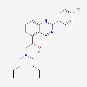 molecular formula C24H30ClN3O B1195770 alpha-Di-n-butylaminomethyl-2-(p-chlorophenyl)-5-quinazolinemethanol CAS No. 52171-80-9