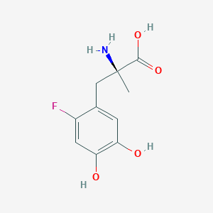 B1195774 3-(2-Fluoro-4,5-dihydroxyphenyl)-2-methylalanine CAS No. 6482-05-9