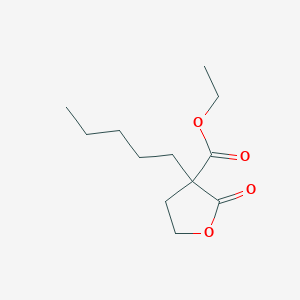 molecular formula C12H20O4 B11957908 Ethyl 2-oxo-3-pentyloxolane-3-carboxylate CAS No. 82672-10-4